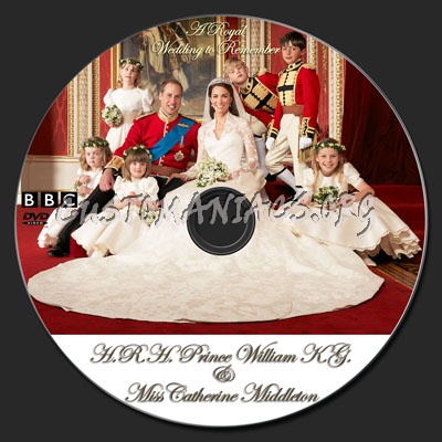 Royal Wedding Prince William and Kate Middleton dvd label