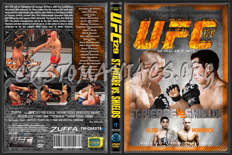 UFC 129 St-Pierre vs. Shields dvd cover