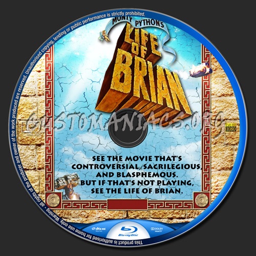 The Life Of Brian blu-ray label