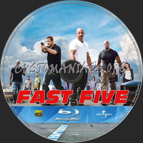 Fast Five blu-ray label