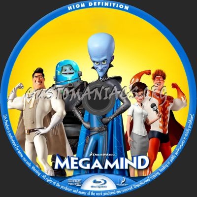 Megamind blu-ray label
