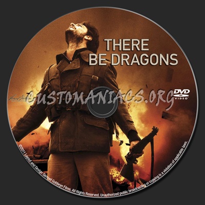 There Be Dragons dvd label
