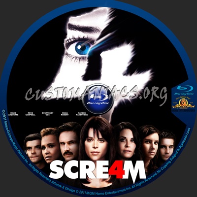 Scream 4 blu-ray label