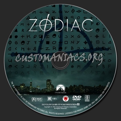 Zodiac dvd label
