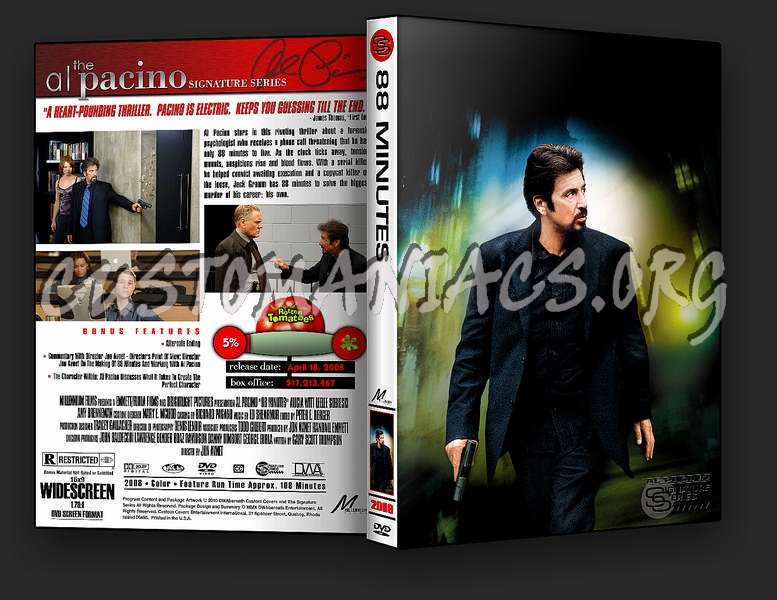 88 Minutes dvd cover