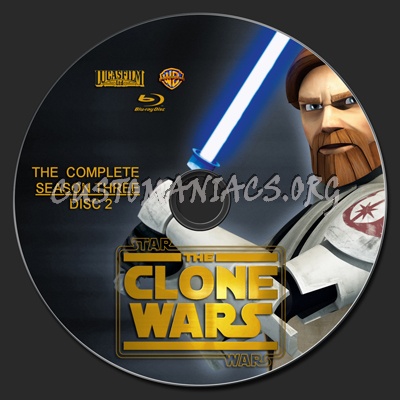 Star Wars: The Clone Wars Season 3 blu-ray label
