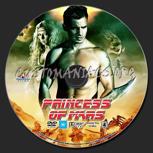 Princess of Mars dvd label