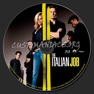 The Italian Job (2003) blu-ray label