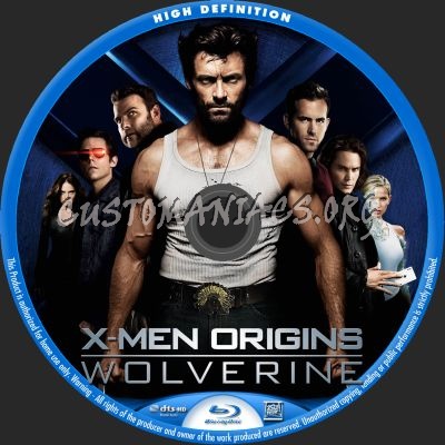 X-Men Origins: Wolverine blu-ray label