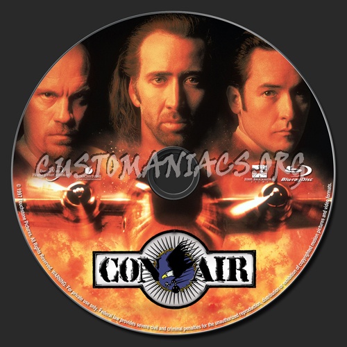 Con Air blu-ray label