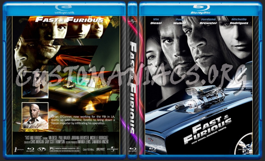 The Fast And The Furious blu-ray cover
