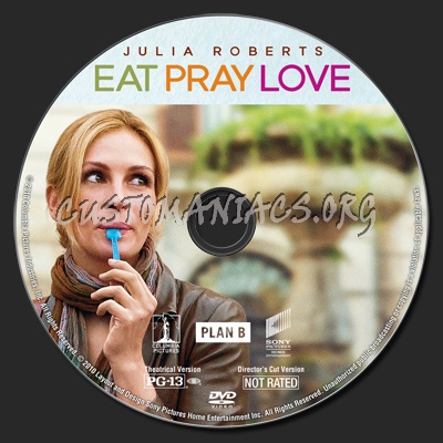 Eat Pray Love dvd label