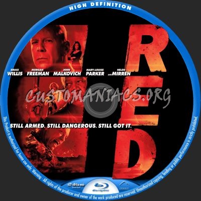 Red blu-ray label