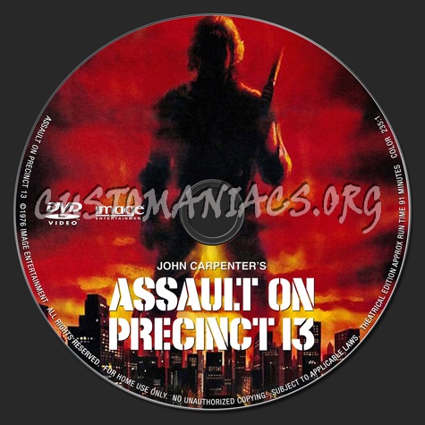 Assault on Precinct 13 dvd label