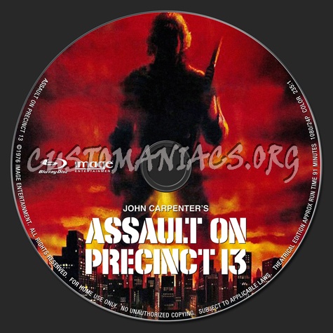 Assault on Precinct 13 blu-ray label