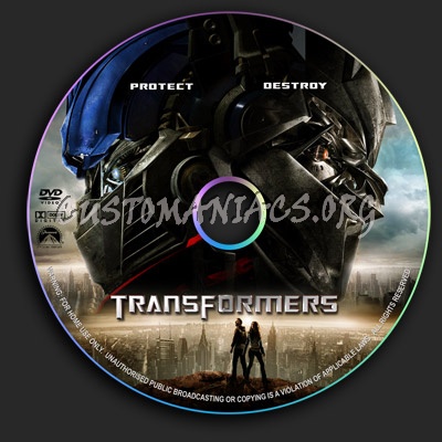 Transformers dvd label