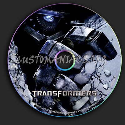 Transformers dvd label