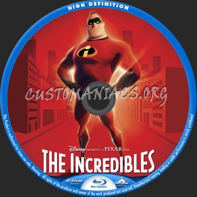 The Incredibles blu-ray label