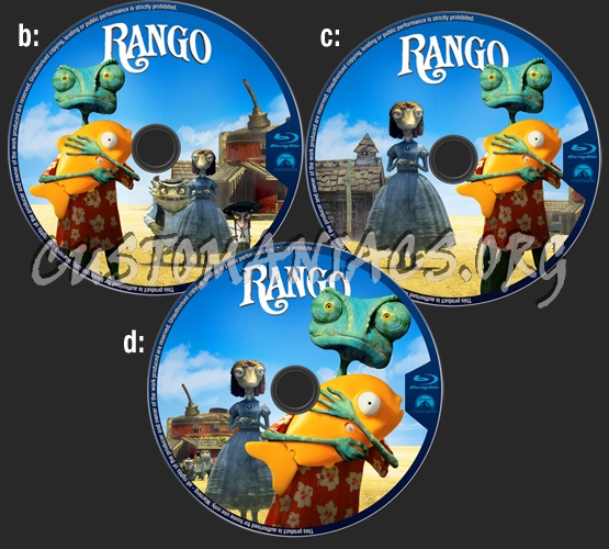 Rango blu-ray label