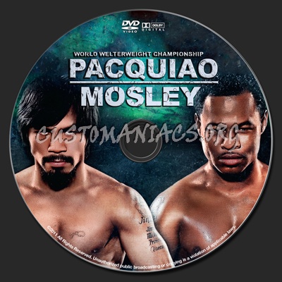 Pacquiao v Mosley World Welterweight Boxing Championship dvd label