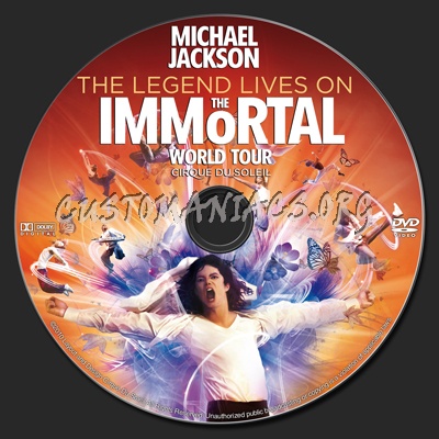Cirque Du Soleil: Michael Jackson Immortal Tour dvd label