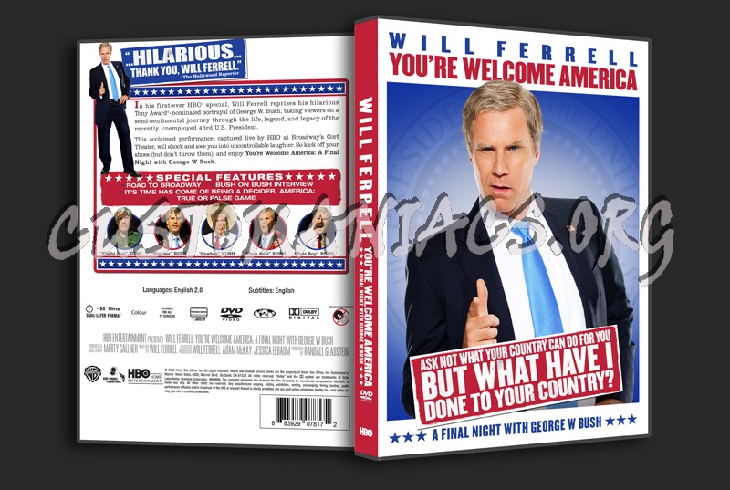Will Ferrell - You're Welcome America dvd cover