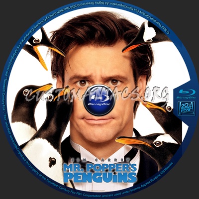 Mr. Popper's Penguins blu-ray label