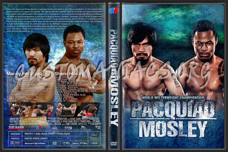 Pacquiao vs Mosley dvd cover