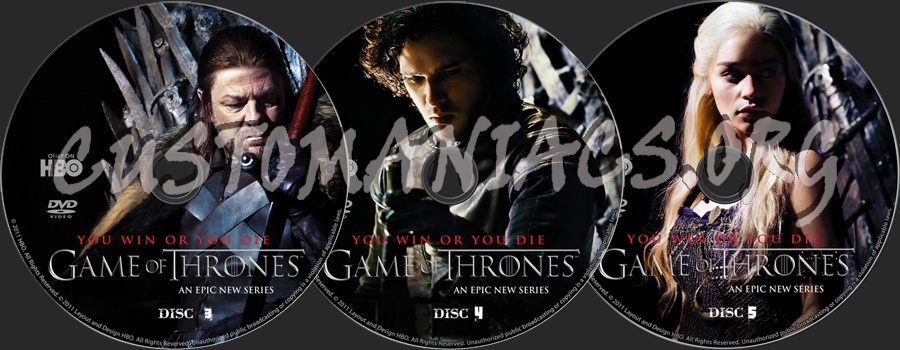 Game of Thrones d3-d5 dvd label