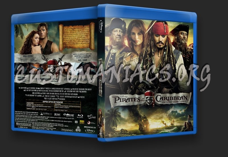 Pirates Of The Caribbean On Stranger Tides blu-ray cover