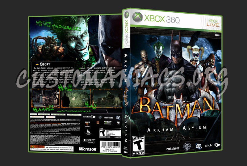 Batman: Arkham Asylum dvd cover