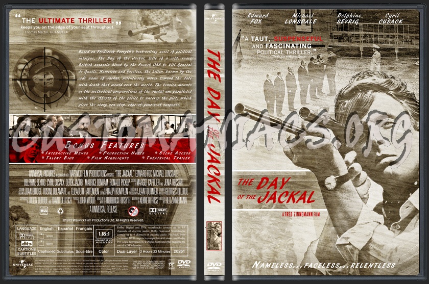The Day Of The Jackal dvd cover