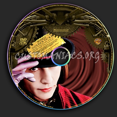 Charlie and The Chocolate Factory dvd label