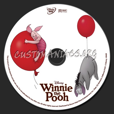 Winnie The Pooh dvd label