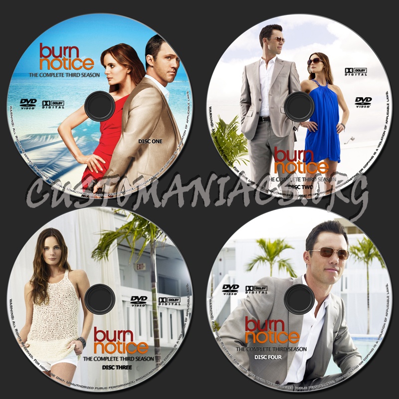 Burn Notice Season 3 dvd label