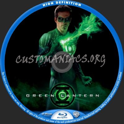 Green Lantern blu-ray label