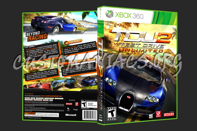 Test Drive Unlimited 2 dvd cover