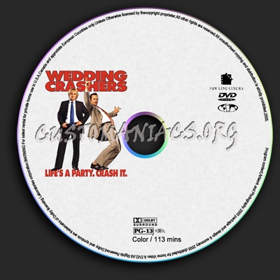 The Wedding Crashers dvd label