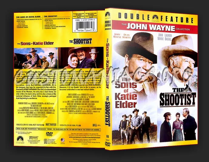 The Shootist / The Sons of Katie Elder dvd cover