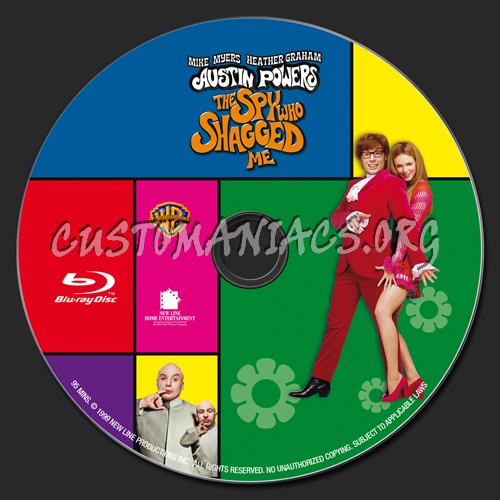 Austin Powers The Spy Who Shagged Me blu-ray label