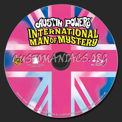 Austin Powers International Man Of Mystery blu-ray label