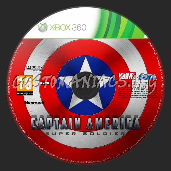 Captain America: Super Soldier dvd label