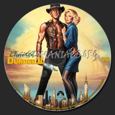 Crocodile Dundee II dvd label