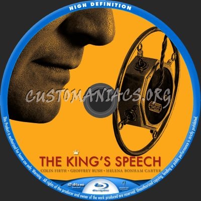 The King's Speech blu-ray label