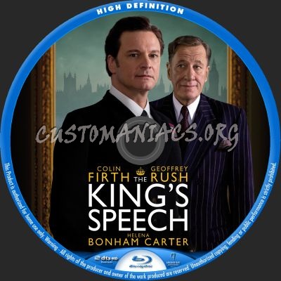 The King's Speech blu-ray label