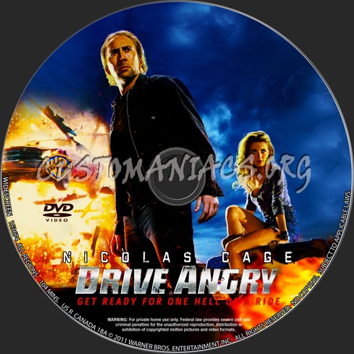 Drive Angry dvd label