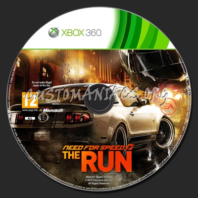 Need for Speed: The Run dvd label