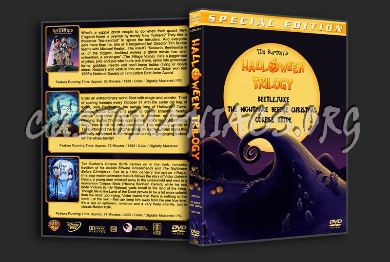 Tim Burton's Halloween Trilogy dvd cover