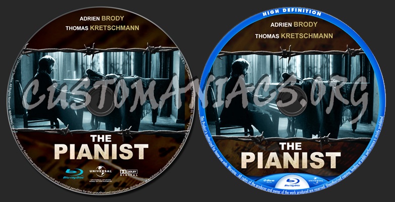 The Pianist (2002) blu-ray label