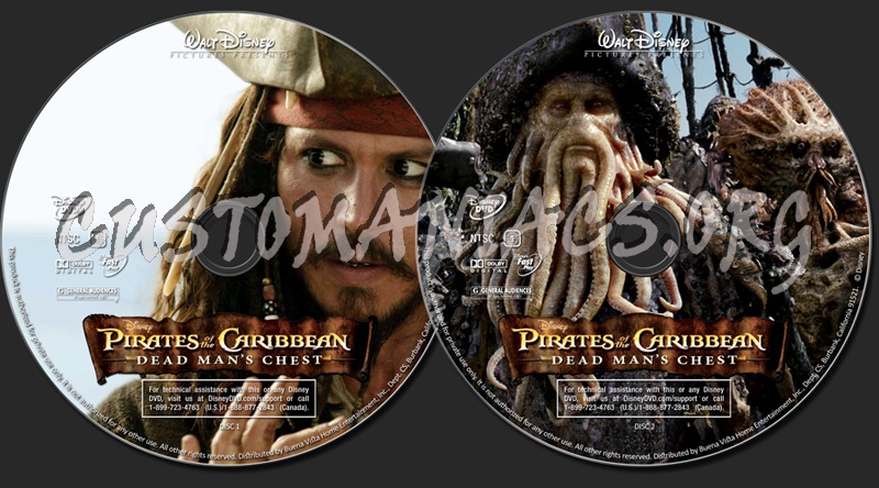 Pirates of the Caribbean: Dead Man's Chest dvd label